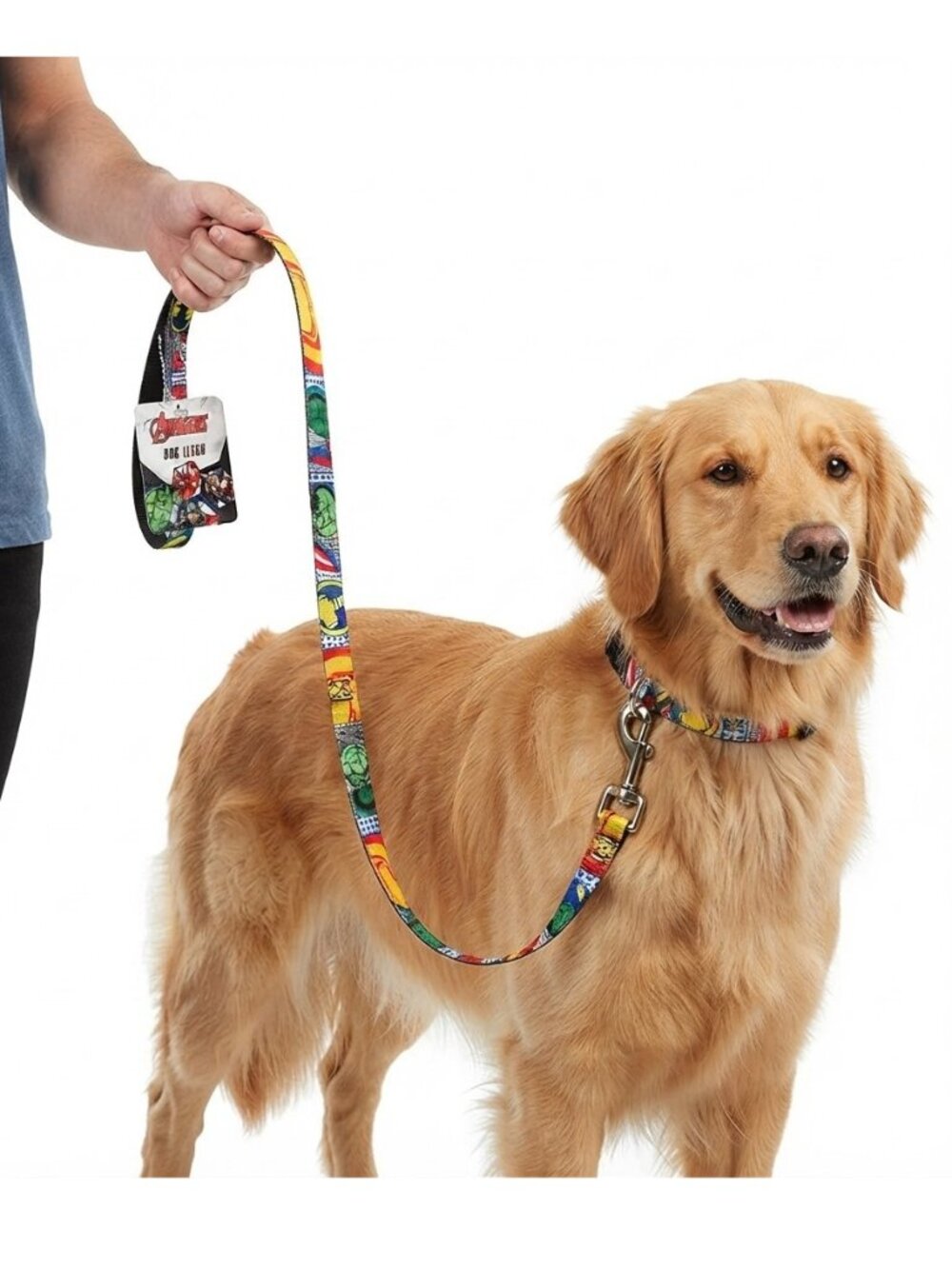 Best Brands Marvel AVENGERS 43in Long x .75in Wide Dog Leash with Metal Clip NWT